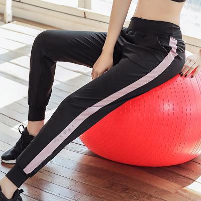 China Contrast Color Women's Quilted Casual Pants Women Breathable Fashionable Loose Fitness Clothing Yoga Pants Ladies for sale