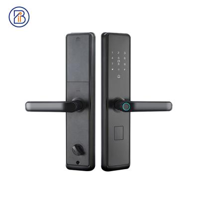 China Home Office Hotel Apartment Price Bedroom Deadbolt Mortise Latch Door Locks Fingerprint Handle Good With Keys Fingerprint Locker Lock With USB Charging Black for sale