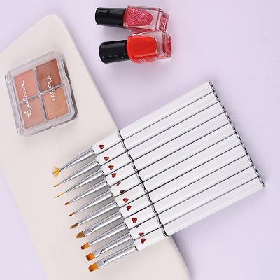 China Wholesale New Design Durable Kolinsky Handle 100% Pure Liquid Sand Acrylic Nails Oval Nail Art Brush For Nail Art Salon for sale