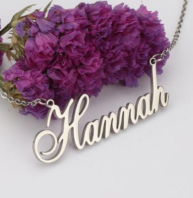 China CLASSIC Custom Made High Quality Design Fashion Style Women Jewelry Wedding Engagement Party Stainless Steel Name Necklaces for sale