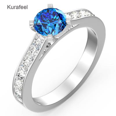 China Simple Engagement Ring Jewelry 925 Sterling Silver Birthstone Ring Factory Ladies Trendy Outlet Fashion for sale