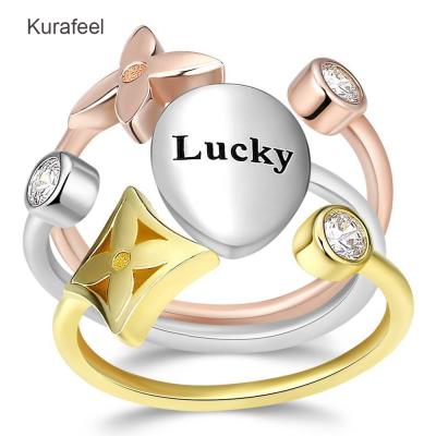 China FASHIONABLE Wholesale Meaning Commemoration To Send Girlfriend Lover Daughter Jewelry Custom Open Ring Lucky Silver Charm Stone Ring for sale