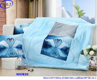 China bedding cover 3D design printed quilt pillow for sale