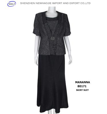 China Plus size long skirt black skirt suit for sale