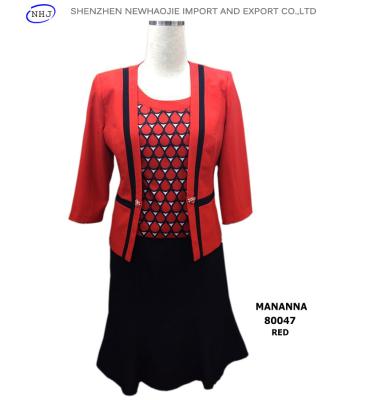 China High quality ladies office skirt suit ladies formal skirt suit Red/Blue for sale