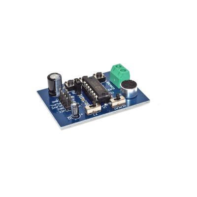 China Computer Playback Mic Sound Audio Microphone Propaganda Single Chip Control Single-Pass Play isd1820 Voice Recording Module for sale