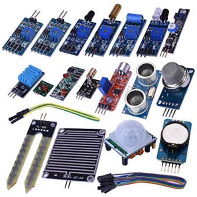 China 16 Types Okystar OEM/ODM 16PCS Sensor Kit with HC-SR04 DHT11 Infrared Ultrasonic Temperature Sensor Module for sale