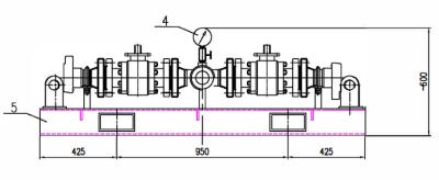 China 2 BALL VALVE Oil & Gas Manifold 1440 PSI WITH 3