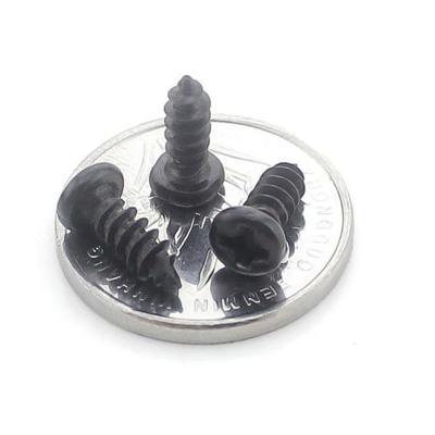 China Small round flat self-tapping zinc nickel-black zinc micro PB screw micro PB screw. for sale