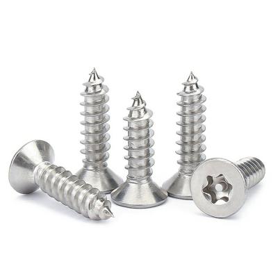 China M2M3M4M5M6 Stainless Steel Security Tapping Screws Flat Torx Anti Theft Countersunk Self Tapping Screws for sale