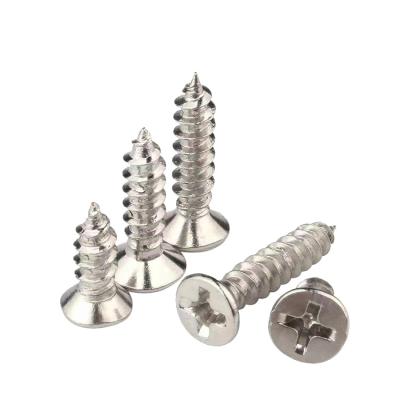 China Flat Promotional Products Self Tapping Drywall Screws Flat Head Stainless Steel SS Self Tapping Screws for sale