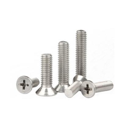 China DIN965 M1.4M1.6M2M2.5M3M4M5M6M8M10 Pan Cross Recessed Countersunk Head Machine Screw for sale