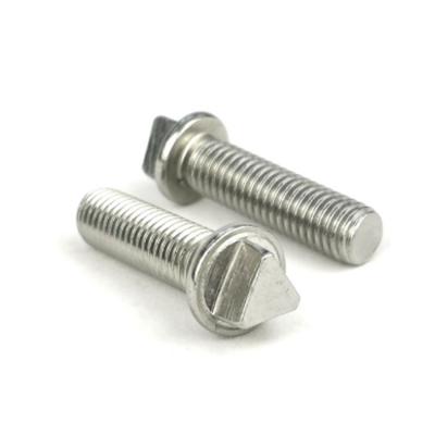 China Flat 304 Stainless Steel Triangle Head Safe Anti-theft Triangular Machine Screw For Lamp Pole for sale