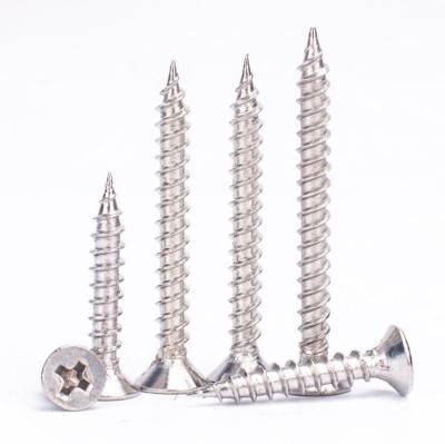 China Hot Selling Flat Head Phillips Recess Stainless Steel Chipboard Flat Screw for sale