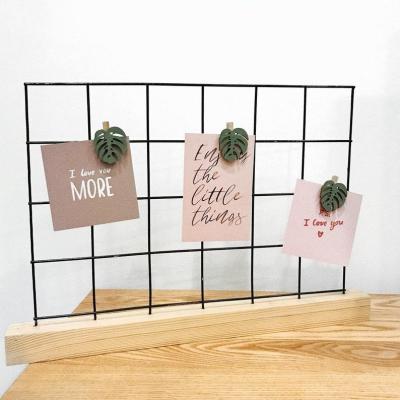 China Minimalist Wall Wire Mesh Workspace Memo Board Wire Table Grid for sale