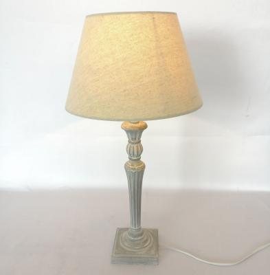 China 2019 hot sale vintage table lamp wooden base beside table lamp for bedroom study for sale