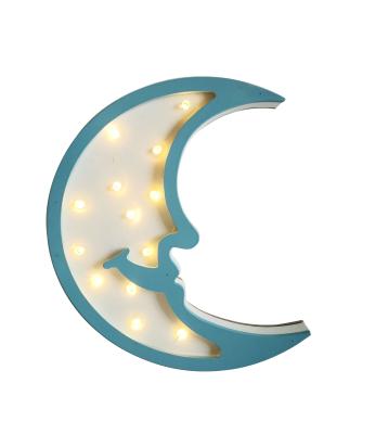 China Decoration LED Moon Night Light Marquee Sign LED Moon Lights Nursery Night Lamp Gift for Kids for sale