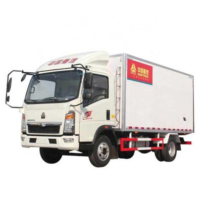 China Good quality China brand Sinotruk Howo 4x2 refrigerator van light truck for sale ZZ1047D3414C145 for sale