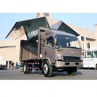 China sino cargo van body 4x2 truck open cargo 371hp chinese howo sino wing for sale 8445x2418x3550mm for sale