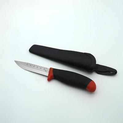 China Non-Changeable Mora Outdoor Stainless Steel Fillet Fishing Knife with Plastic Sheath for sale