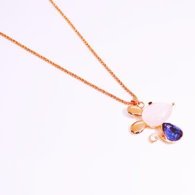 China 2021 FASHIONABLE Cute Necklace Wholesale Trendy Crystal Gemstone Necklaces Personality Zodiac for sale