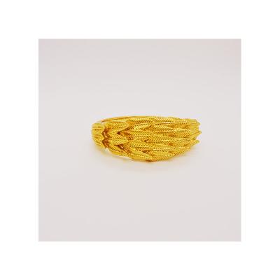 China Trendy Genuine Gold Plating Personality Style Feather Indelible Stylish Bracelet for sale