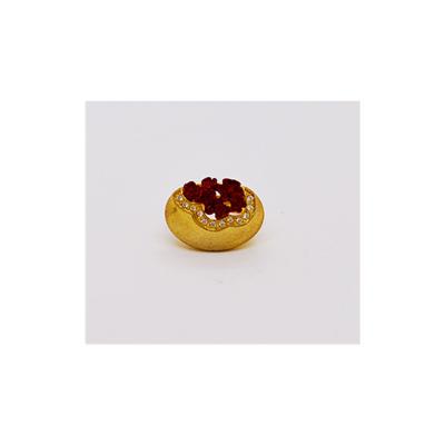 China Other Fashion Gold Plated Ring Ladies Jewelry French Creative Color Selection Flower Ring for sale