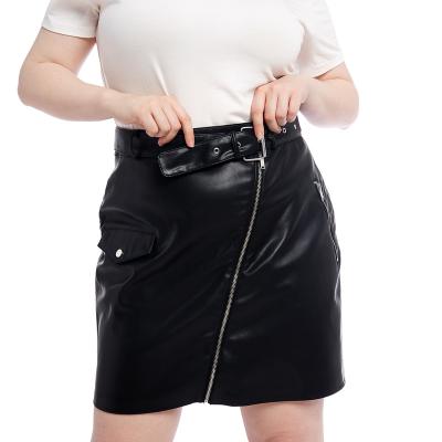 China Wholesale plus size fashion plus size skirt fuax leather skirt pu leather skirts for sale