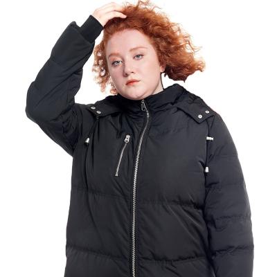 China Wholesale New Fashion QUICK DRY Women Down Jacket Plus Size Hooded Coat Water Resistant Down Stripper Jacket for sale