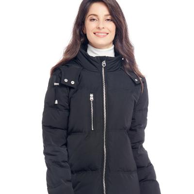 China Wholesale Minimalist Women's Down Jacket With Faux Fur Trim Hood for sale