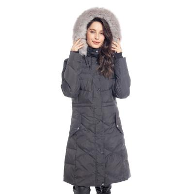 China 2021 Customized Anti-wrinkle Women Winter Fur Coat Long Padded Down Jacket Stripper for sale