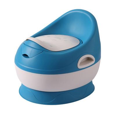 China Baby Toilet Trainer Soft Cushion Potty Chair Boys And Girls Toddler Plastic Flat Potty Training Toilet for sale