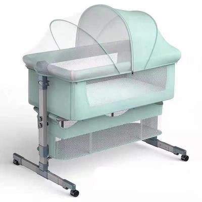 China EUROPEAN Crib Portable Folding Height Baby Swing Adjustable Automatic Crib for sale