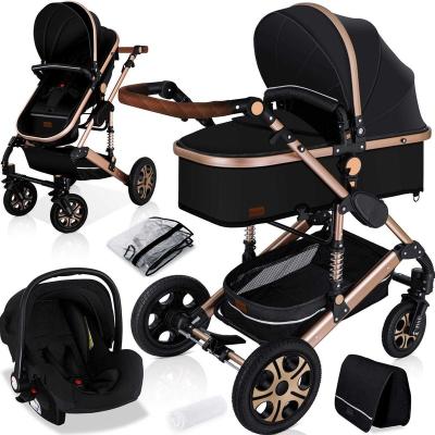 China Fashionable Oxford Kinderwagen Baby 3 in 1 Newborn Compact Stroller Luxury Pram for sale