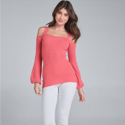 China 2021 Autumn Custom Ladies Winter Knitwear Breathable Sexy Ribbed Top Chill Ball Sheath Sweater Clothes For Women for sale