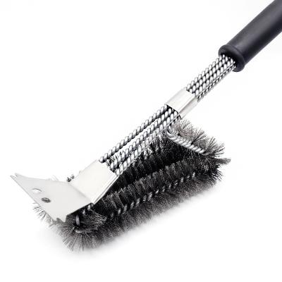 China Bargain Easily Cleaned Cheap Wire GRILL Powerful Grill Brush Cleaning Tool For BBQ Accessories for sale