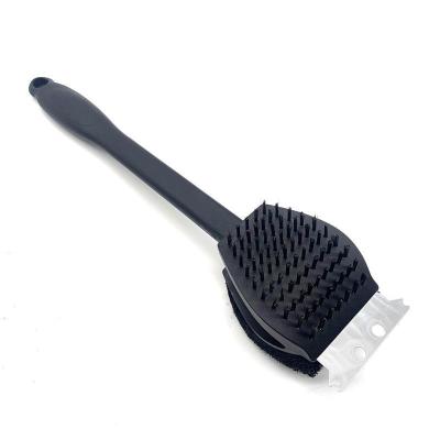 China Barbecue Grill Cleaning Brush and Scrapper Easily Cleaned with Plastic Handle for BBQ for sale