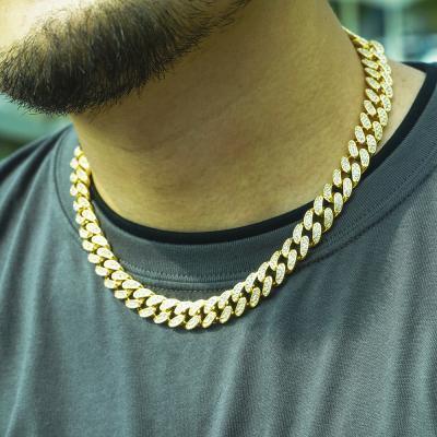 China Wholesale Hip Hop Jewelry 14k Gold Cuban Link Cuban Link Chain Ice Cream 12mm Chopsticks Chain Necklace for sale