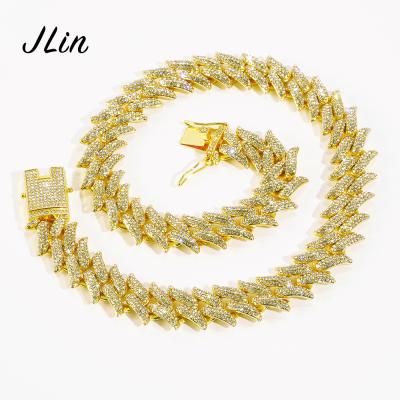 China Hip Hop Wholesale Hip Hop Jewelry 20mm Cuban Link Chain 18k Gold Filled Cuban Link Chain Necklace for sale