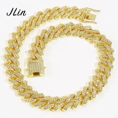 China Wholesale Hip Hop Jewelry Diamond Chain Miami Cuban Chain Cuban Jewelry Necklace Chain For Men for sale