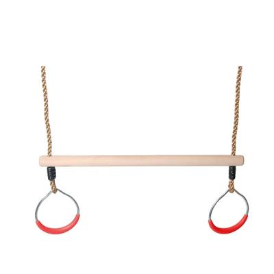 China SA-167 Factory Hot Sale Modern With Gym Rope Garden Swing Set Swing Bar Adjustable Wooden Trapeze for sale