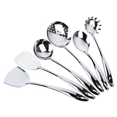 China 201 Stainless Steel Viable Kitchenware 6pcs Set To Customize Scald Proof Hollow Insulated Kitchen Appliances Scoop Portable Gift for sale