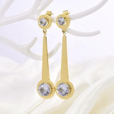 China Trendy Trendy 18k Gold Plated Ear Stud Light Earrings Charm Crystal Earrings for sale