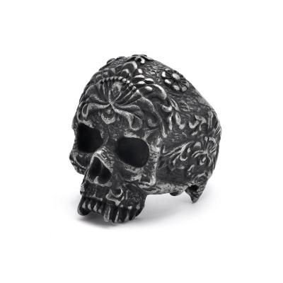 China Factory Outlet Wholesale CLASSIC Ring Customized Classic Style Skull Turning Stainless Steel Men's Rings for sale