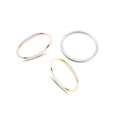 China CLASSIC Multi Color Soft Slim Thin Round Finger Rings Stackable Circle Jewelry Ring for sale