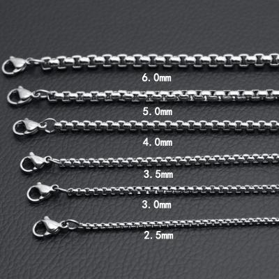 China Graceful Chain Men's Necklace Square Pearl Stainless Steel Chain Hip Hop Trendy Titanium Steel Necklace for sale