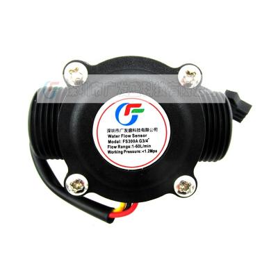 China 3-24V 1-60L/min F=5.5*Q G3/4 Inch FS300A Water Flow Meter Sensor Liquid Electric Water for sale