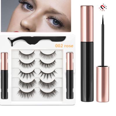 China Lightweight Wholesaler Customize Magnetic Eyelashes With Magnetic Eyeliner Private Label Swatches for sale