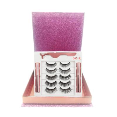 China Wholesaler Lightweight 5 Pairs Magnetic Eyelashes And Eyeliner 2 Custom Private Label Magnet Eyelash for sale