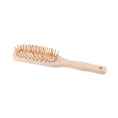 China Compact Wooden Paddle Natural Hair Brush Wooden Hair Brush Bristle For Scalp Massage for sale